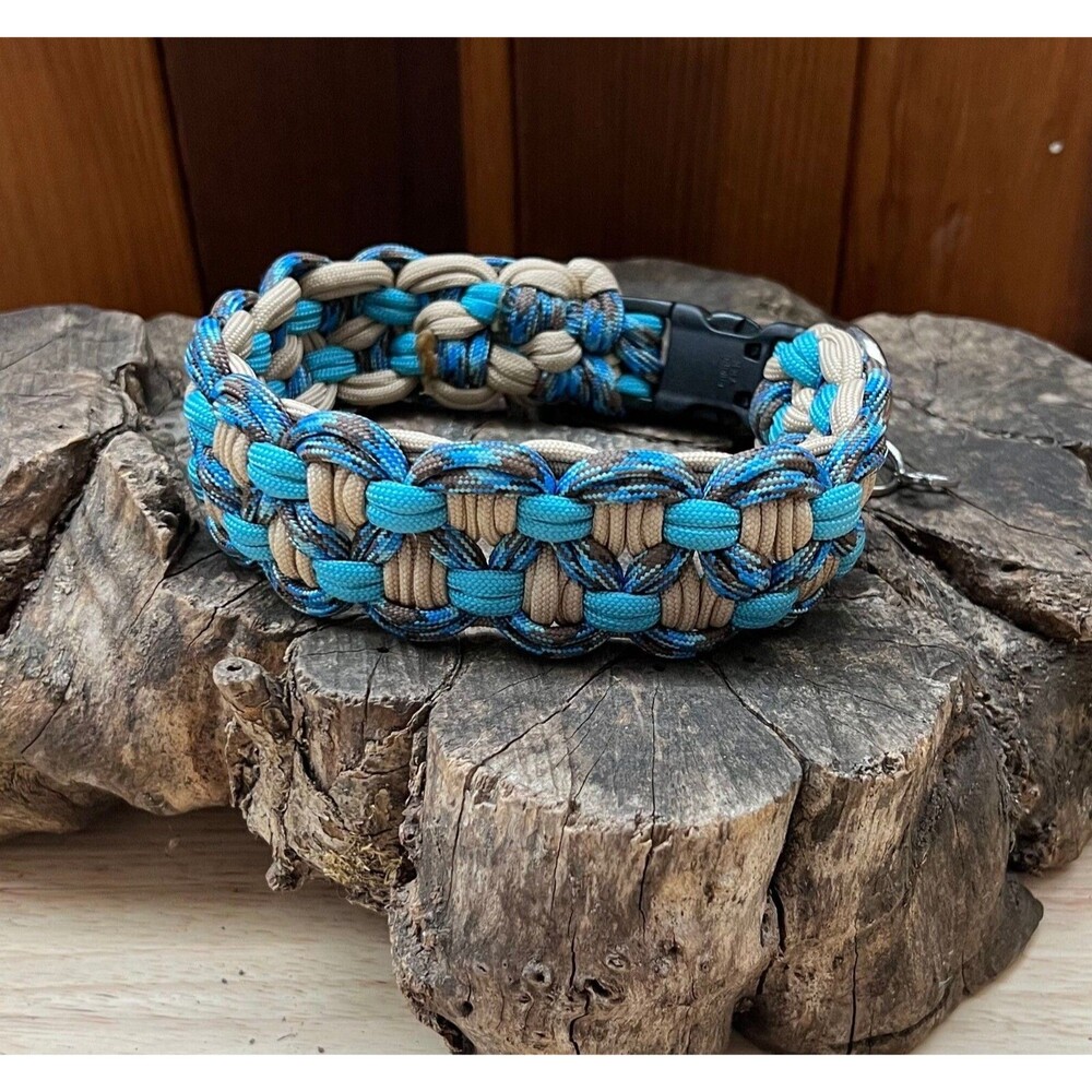 Fits 11 in. Neck Size, Quick Release Paracord Dog Collar HANDMADE NEW
